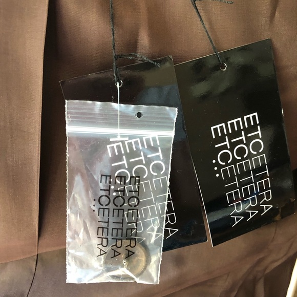 New Etcetera Button Up Brown Tweed Blazer 4 - Picture 9 of 13